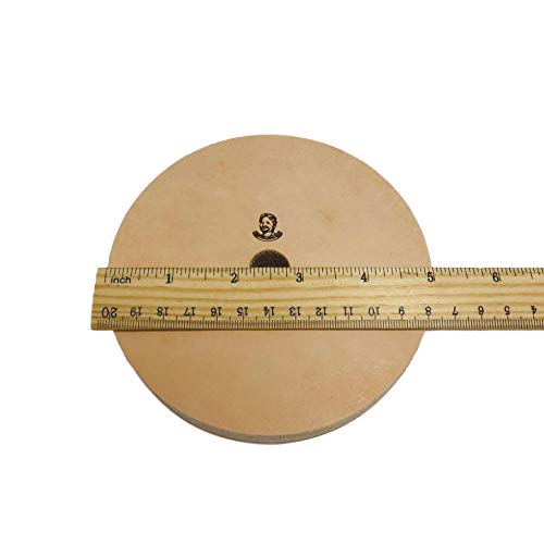 TAMROD HOLDINGS LLC 5-inch leather honing wheel with 1-inch width, 5/8-inch arbor, and buffing compound