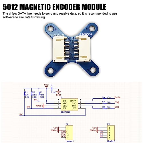 BORDSTRACT TLE5012 Magnetic Encoder Module, 15-bit Sensor Module with High Accuracy and Induction Angle Measurement for 2212 Motor Over the Bracket | Genauigkeit Und Induktionswinkelmessung Für 2212-Motor über Der Halterung