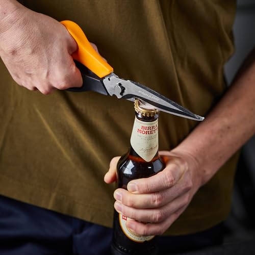 Fiskars 9-inch 7-in-1 heavy-duty garden scissors multi-tool with sheath