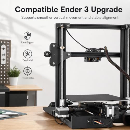 QWORK® Dual Z-Axis Upgrade Kit Compatible with Ender3, Ender-3S, Ender-3 Pro, Ender 3V2, Ender 3 Neo, Ender 3 V2 Neo 3D Printers - Enhance Stability and Precision