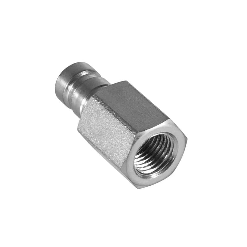 [Australia - AusPower] - PD342 Test Port and Diagnostic Equipment Quick Nipple with Female Pipe Thread, Fits for PD Series Couplers, 1/8" Body Size, 1/4"-18 NPTF Thread Size, 1.63" Length 