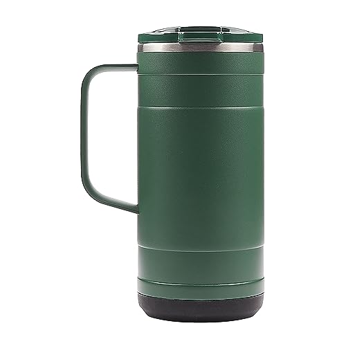Pelican Hydration Pelican Ridge™ 18 oz Vacuum Insulated Tumbler - Recycled Stainless Steel Double Wall Travel with Dual Lid, Powder Coated Insulated Coffee Mug For Hot Cold Drinks, Hunter