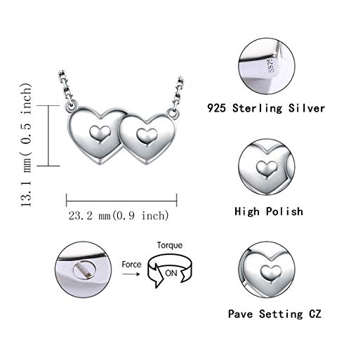 Sterling Silver Urn Ash Necklace Holds Two Cremation Jewelry for Women