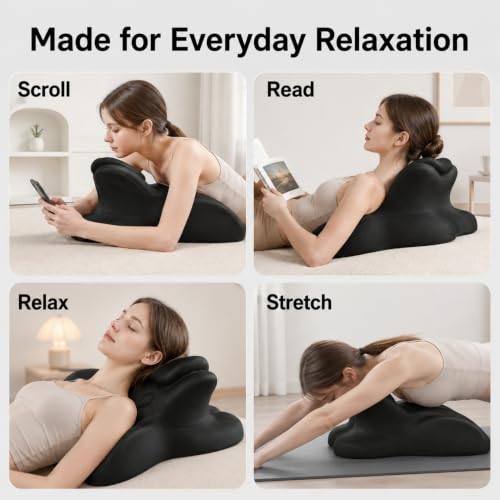 Black wedge support pillow with 27° memory foam, ideal for reading or bed rest from TWEJMZU.