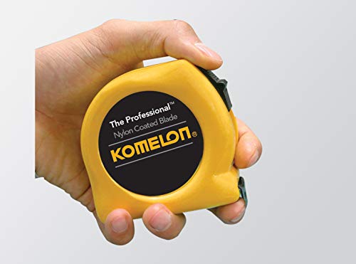 4-Pack Komelon 4912IM tape measures with compact black and yellow casings
