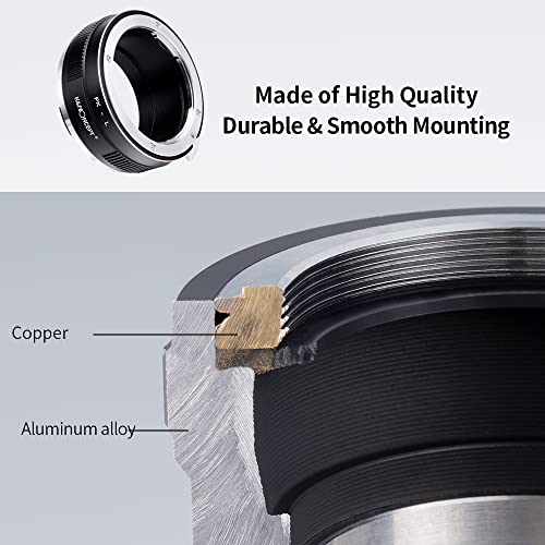 K&F Concept Lens Mount Adapter PK-L Manual Focus Compatible with Pentax K(PK) Lens to L Mount Camera Body