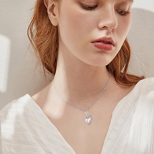 TYSO Heart Urn Necklace for Ashes 925 Sterling Silver Infinity Ashes Necklace Infinity Cremation Necklace Love You Forever Jewelry Keepsake Memorial Gift for Women Mom Grandma