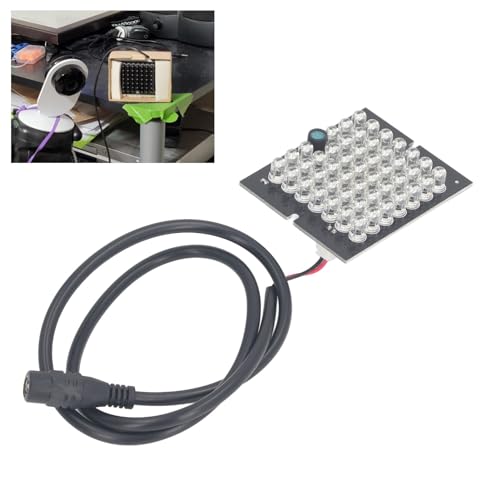IR Infrared LED Board, 48 LED IR Spotlight 850 nm IR Lighting, DC12 V Infrared Illuminators, Infrared Light IR Board Module, for CCTV Security Camera Indoor