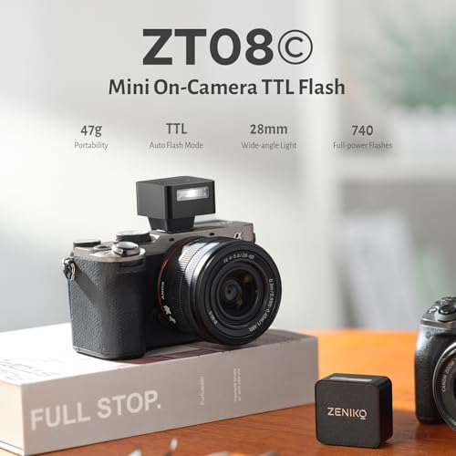 ZENIKO ZT08 C TTL Mini Flash,740 Full Power On-Camera Flash for Canon ZT08-C for Canon(Black)