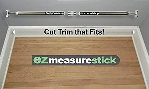 ezwoodshop extendable measuring stick pinch stick for woodworking and carpentry, no-number design