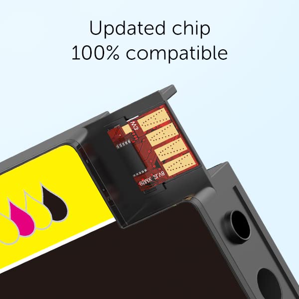 [Australia - AusPower] - 952xl Latest Upgrade Compatible Ink Cartridges Combo Pack Replacement for HP 952 XL Use with Officejet Pro 7740 8210 8710 8720 8740 8715 7720 8725 8730 (4 Packs), Black, Cyan, Yellow, Magenta 952-1T 