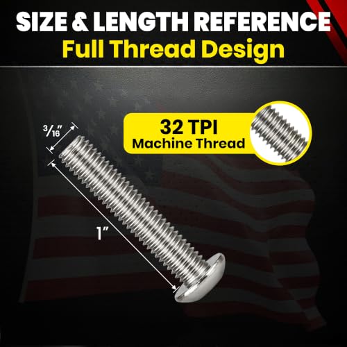 Chenango Supply #10-32 x 1 inch stainless socket button head cap screw, hex socket head visible
