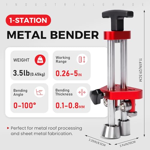 CBQWUUQ sheet metal roller and 1-station metal bender with 0-100° adjustable bending range