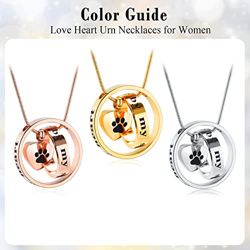 Minicremation Cremation Jewelry Urn Necklace for Ashes Stainless Steel Circle of Life Eternity Memorial Keepsake Urn Pendant for Ashes Gold