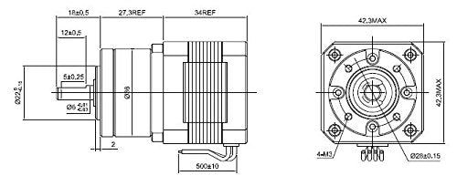 [Australia - AusPower] - STEPPERONLINE 5:1 Planetary Gearbox Nema 17 Stepper Motor 0.4A for DIY CNC Robot 3D Printer 