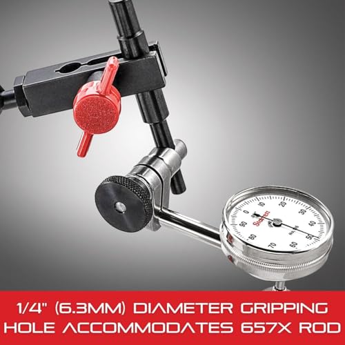 Starrett Snug complete assembly indicator stand with 1/4-inch gripping diameter and 3/8-inch post diameter holes