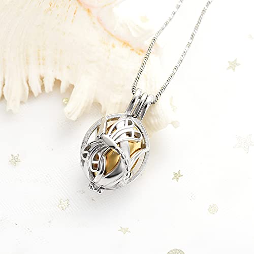 Dragonfly Cremation Jewelry Urn Necklaces for Ashes for Human/Pet Ashes Hollow Mini Urns Stainless Steel Memorial Locket Pendant Jar Keepsake Ashes Pendant Jewelry S-Gold
