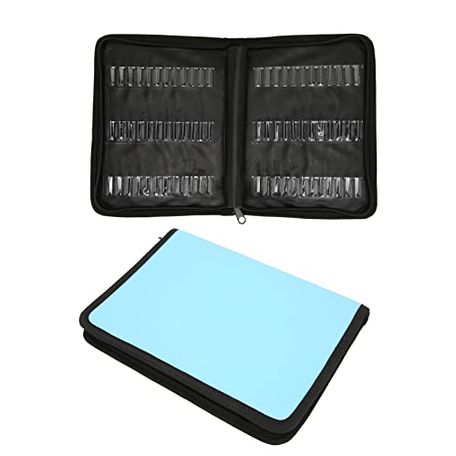 Jonlaki nail bit storage bag, large-capacity dustproof portable case for nail art pens, brushes, and tools
