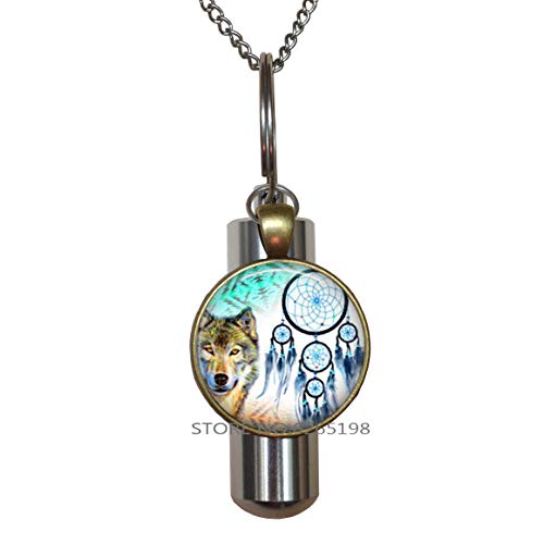 Gxoloa Women's Spiritual Stainless Steel Cremation Urn Necklace, Handmade Gift for Friends, Valentine's Day