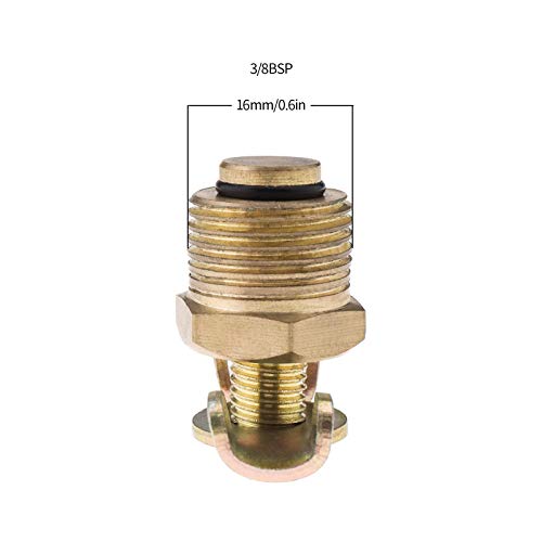 2Pcs Drain Cock for Hotdog Air Compressor Exhaust Bleed Rotating Control BSP Thread -Brass(3/8 Bsp)
