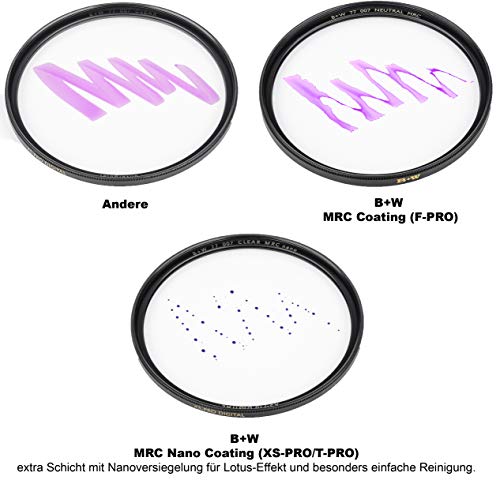 B + W Clear Protection Filter for Camera Lens – Ultra Slim Titan Mount (T-PRO), 007, HTC, 16 Layers Multi-Resistant and Nano Coating, Photography Filter, 40.5 mm 40.5mm T-PRO (Ultra Slim, MRC nano) Single