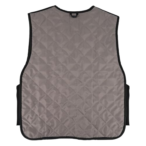 Ergodyne Chill-Its 6665 gray evaporative cooling vest, medium, front view