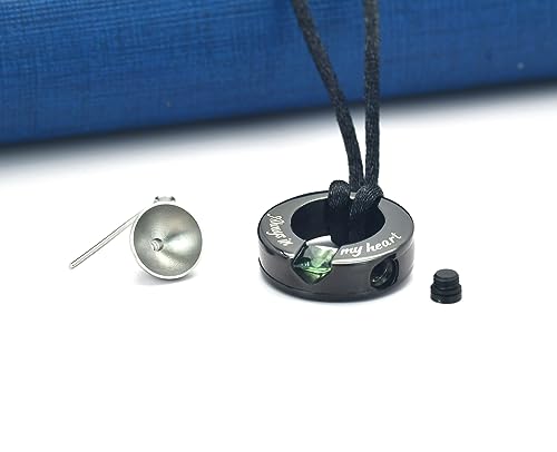 YOUFENG Birthstones Urn Necklaces for Ashes Round Cremation Pendant Urns for Human Ashes Memorial Keepsake Locket Jewelry All April