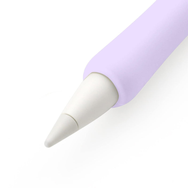 [Australia - AusPower] - ProElife 2-Pack Ergonomics Grip Holder Silicone Protective Sleeve Cover for Apple Pencil 2nd 2021 & 1st Generation iPad Pro 11'' 12.9'' 2021/2020/2018 Stylus Accessories Kits (Pink/Purple) Pink/Purple 