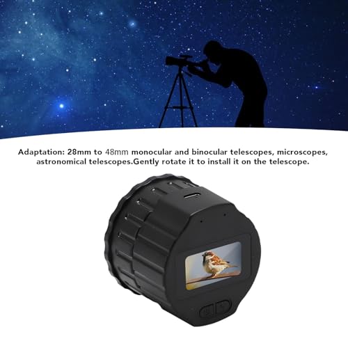 Telescope Eyepiece Camera for Astronomy, 1080P 16MP Electronic Eyepiece Camera for Astrophotography, Digital Telescope Camera for 28mm to 48mm Optical Telescopes Microscopes