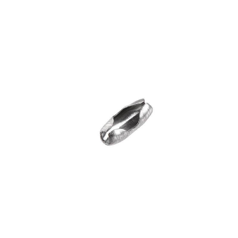 [Australia - AusPower] - uxcell Ball Chain Connector, 2.4mm Ball Chains Clasp Crimp Clips Link Stainless Steel Connection, Pack of 100 