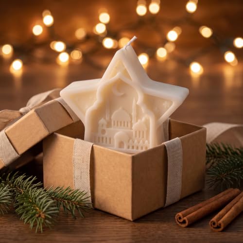 Scented Pillar Candle for Meditation and Prayer,Natural Soy Wax Floral
