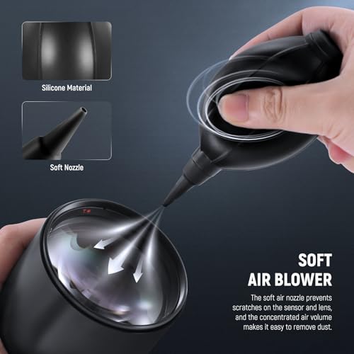 NEEWER 5 in 1 Camera Lens Cleaning Kit, 1x Lens Brush Pen + 1x Air Blower + 1x 24mm Full Frame Sensor Swab + 2X Cleaning Cloth, for Electronics, Smartphones, Tablets, HM-43