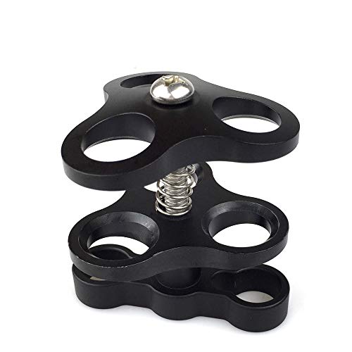 Seafrogs Triple Ball Clamp Diving Camera Bracket Aluminum Spring Flashlight Clamp for Diving Underwater Photography System CP-4 PC-4