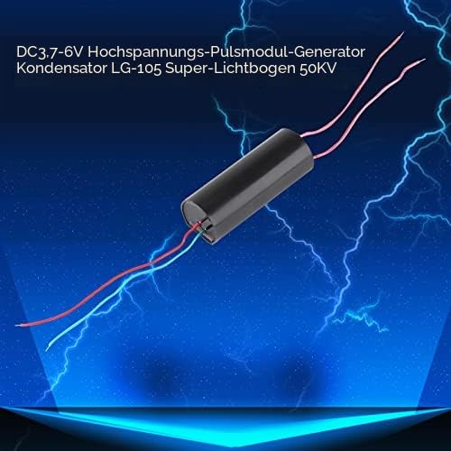 High Voltage Pulse Generator, DC 3.7 V-6 V to 50 kV Boost Step-up Module High Voltage Transformer, 50000 V Super Arc Ignition Coil Module CE Certification