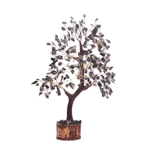 Handcrafted Tourmaline Crystal Gemstone Tree Natural Healing Stone Tree of Life for Protection, Grounding, and Negative Energy Shielding - Elegant Decor Feng Shui Gift