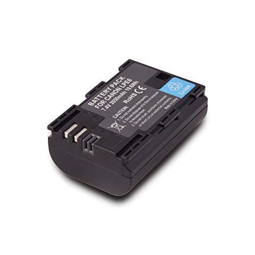 [Australia - AusPower] - 2 Pack Replacement Canon LP-E6 LP E6N Battery for Canon 60D, 70D, 80D, 5DS R, 5D Mark II III IV, 6D, 7D, C700, XC15, Cameras (2650mAh, 100% Compatible with Original) 