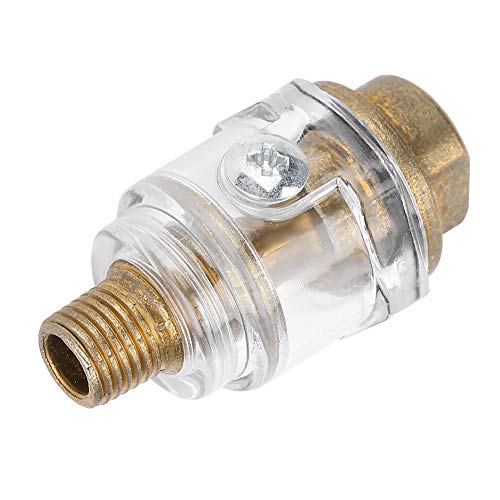 Oil Lubricator 1/4" BSP Mini In Line Air Tool Oil Lubricator Oiler Compressor Pipe Automatic Lubrication