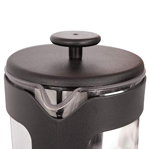BonJour Coffee Unbreakable Plastic French Press, 12.7-Ounce, Ami-Matin, Black 3-Cup/12.7 Ounce