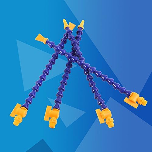 [Australia - AusPower] - Coolant Hose, 12 Pieces Coolant Pipe Plastic Flexible Water Oil Coolant Pipe Hose Flat and Round Nozzle Water and Oil Coolant Hose Thread Durite and Hose Coolant 