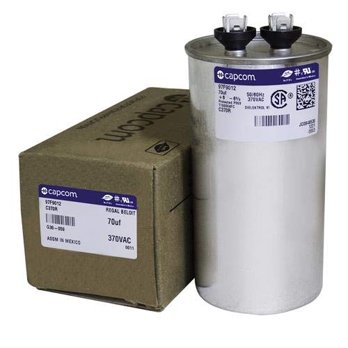[Australia - AusPower] - 70 uf MFD 370 VAC Replacement Round Run Capacitor # C370R 97F9012 