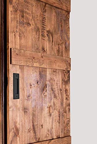 4pcs Running Black 6 inch Sliding Barn Door Finger Pull Set | Heavy Duty Modern Simple Invisible Handle| with Flat Bottom Easy to Install 4
