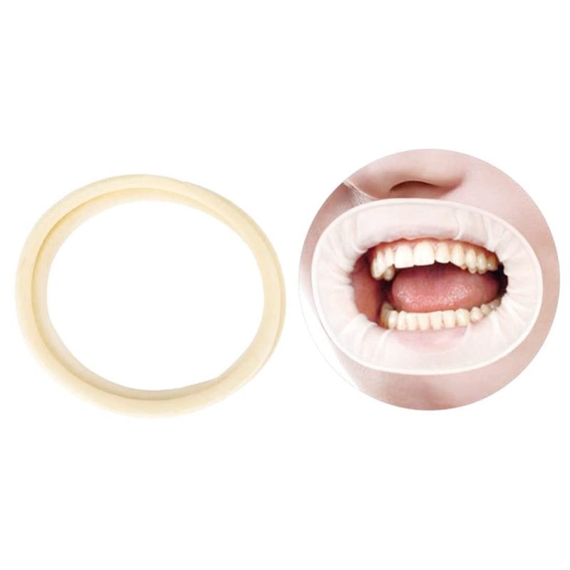 [Australia - AusPower] - 10 pcs Dental O Shape Rubber Dam Mouth Opener, Intraoral Cheek Retractors for Surgery Tool White 
