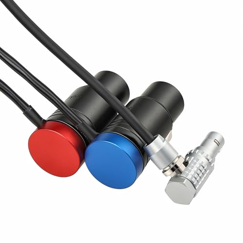 Audio Cable for ARRI Alexa 35 Mini LF Camera Right Angle 0B 6pin Male to Dual Channel Low-Profile XLR 3 Pin Female Y Splitter Cable 60cm Right Angle-Low-Profile XLR