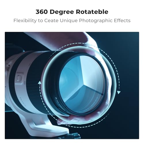 K&F CONCEPT 77mm Rotatable Triangular Prism Camera Lens Filter
