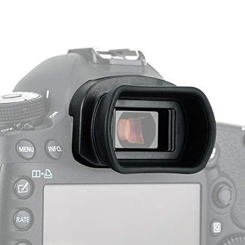 JJC KIWIFOTOS Ergonomic Long Camera Eye Cup, Eye Piece viewfinder as Eg Eyecup, Soft Silicone, Compatible with Canon EOS 1D X Mark II 1D X 1Ds III 1D IV 1D III 5D IV 5D III 5DS 5DS R 7DII 7D for Canon Eg