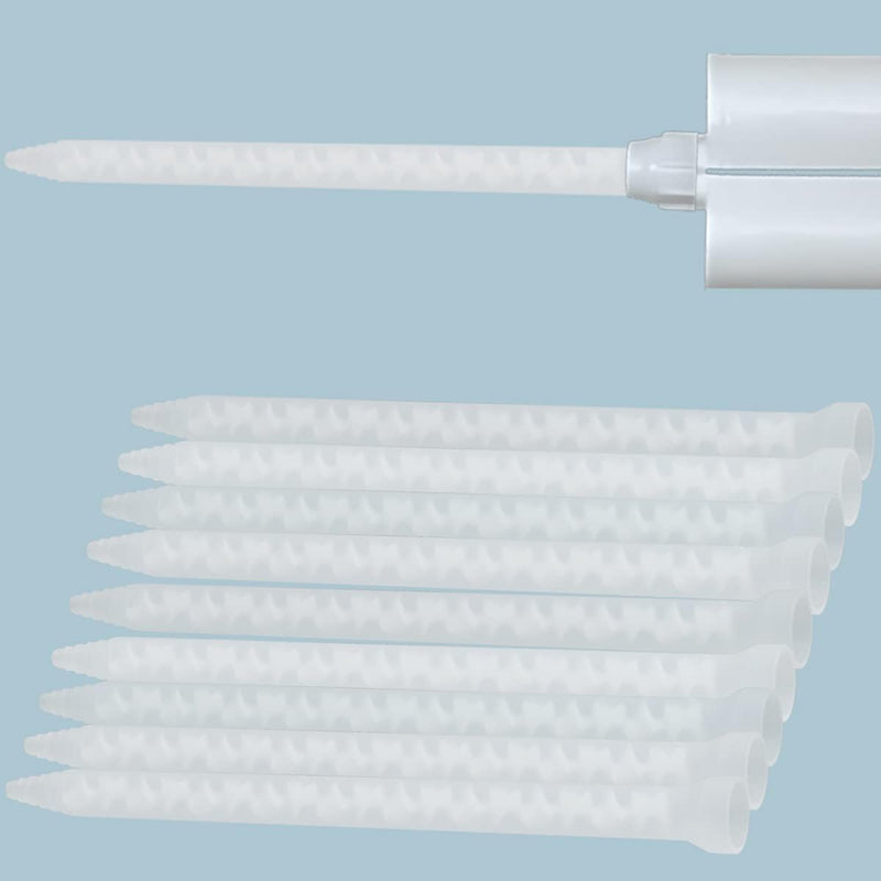 [Australia - AusPower] - Mixing Nozzle Static Mixer Tips Epoxy Tips Mixing Tubes for AB Adhensive Applicatior 18 Elements 10 Pieces 