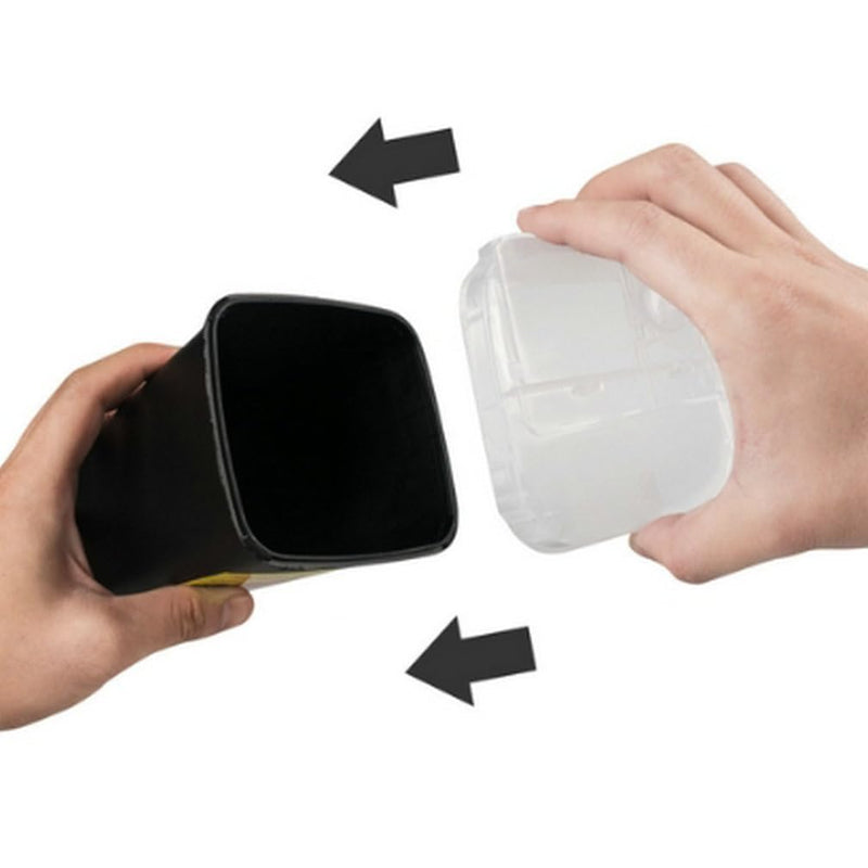 [Australia - AusPower] - Portable Sharps Container for Beauty Salon,Needle Disposal Bin for Professional Labs and Home Use,Small Containers for Outdoor (Black) Black 