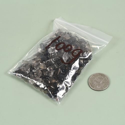 100 grams Small Tumbled Chips Polished Crushed Stone Crystal Healing Embellishments Smoky Quartz