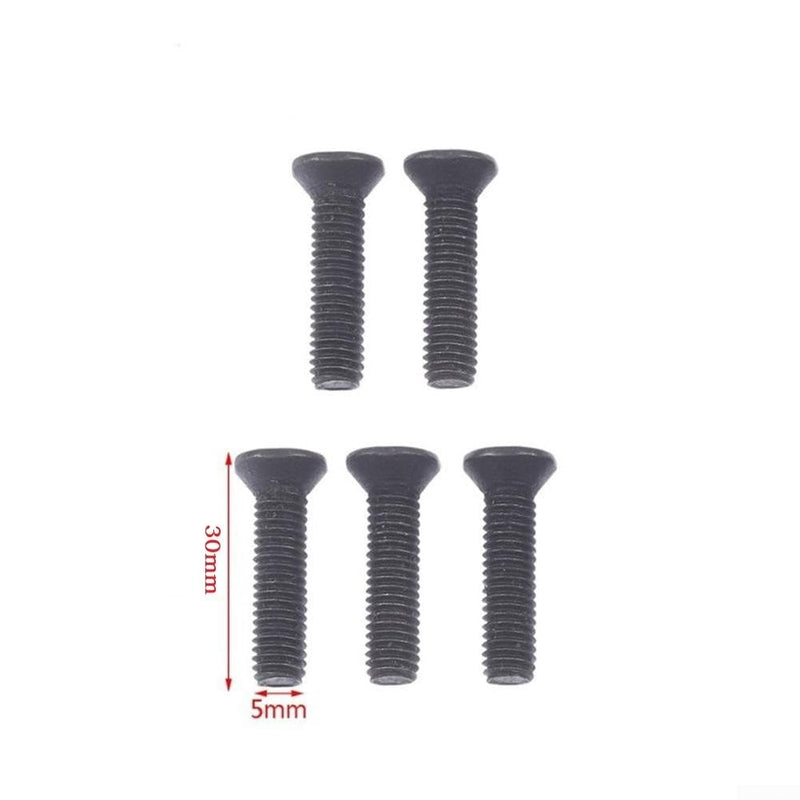 [Australia - AusPower] - M5 x 30mm Left Hand Thread Mounting Screws Compatible with UNF Chuck Shank Adapter (Pack of 10) 