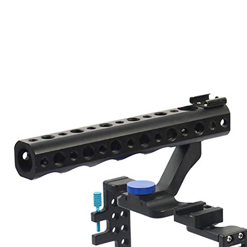 1/4" Threaded Hole Camera Cage Kit Free Angle with Top Handle Hot/Cold Shoe Mount Compatible with Panasonic Lumix GH5 GH5S DSLR Camera